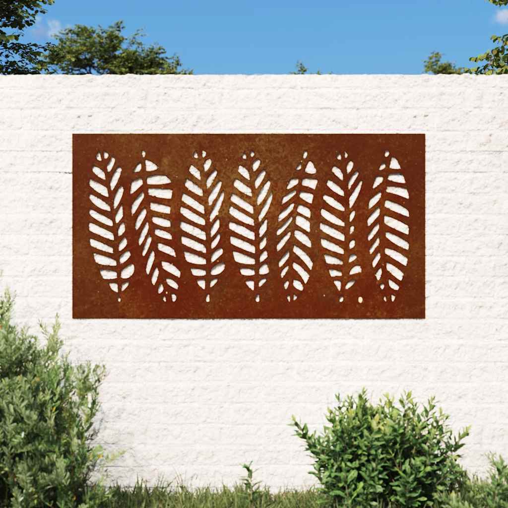 Aia seinakaunistus, 105x55 cm, Corteni teras, lehedisain