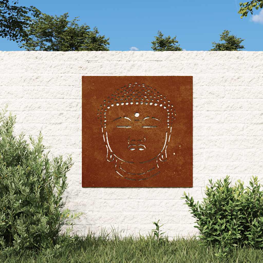 Aia seinakaunistus, 55x55 cm, Corteni teras, Buddha disain