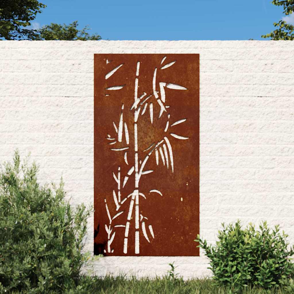 Aia seinakaunistus, 105x55 cm, Corteni teras, bambuse disain