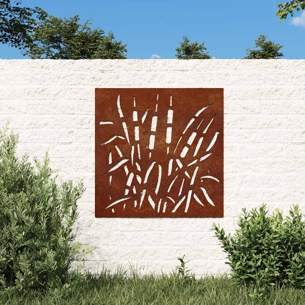 Aia seinakaunistus, 55 x 55 cm, Corteni teras, rohu disain