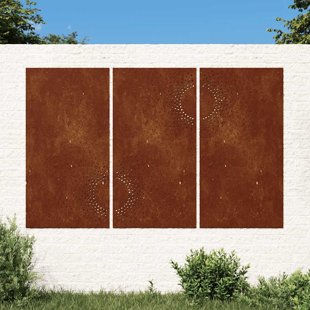 Aia seinakaunistus, 3 osa, 105x55 cm, Corteni teras, päike