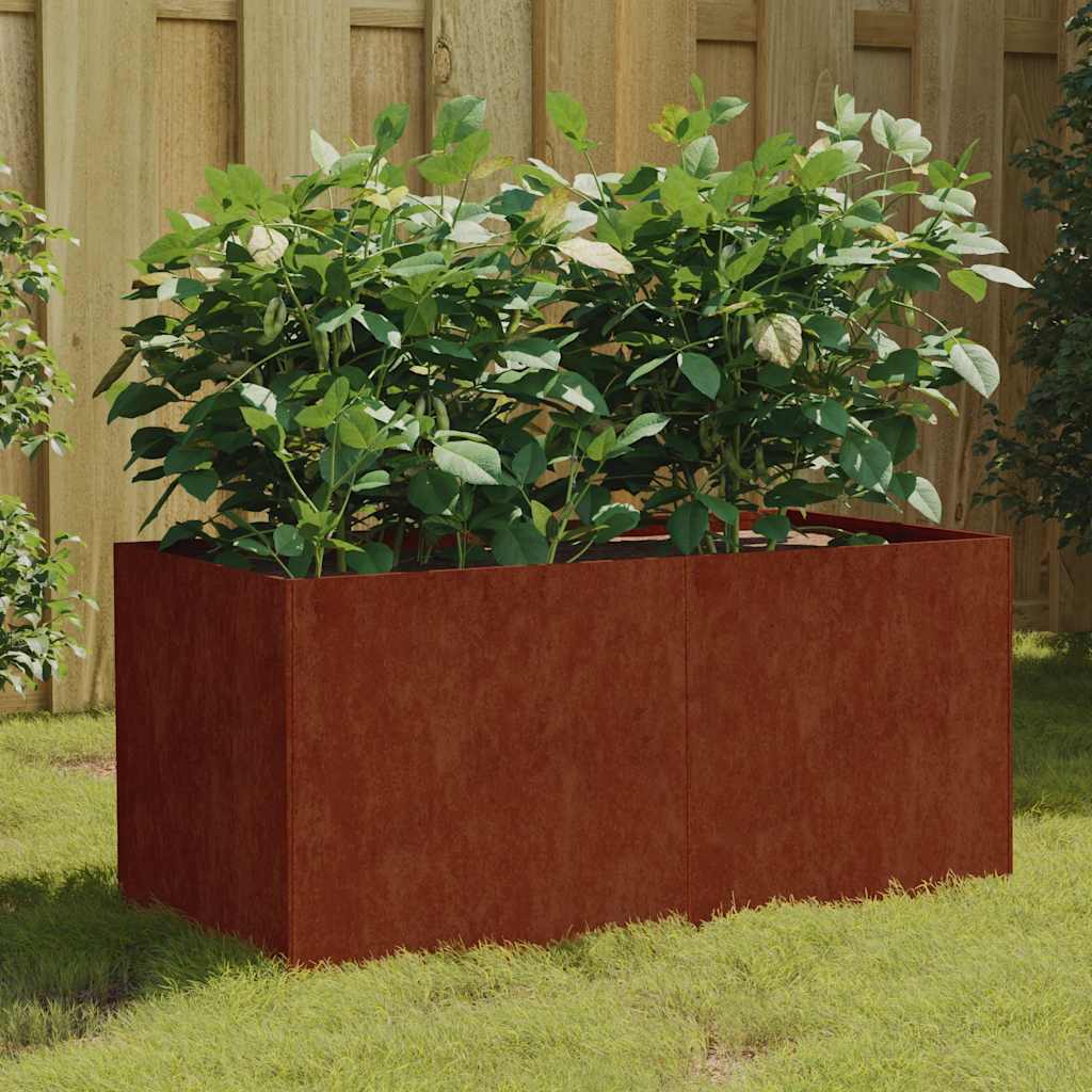 Taimekast, 80 x 40 x 40 cm, Corten teras
