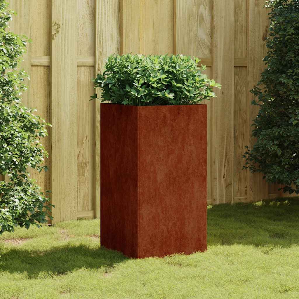 Taimekast, 40 x 40 x 80 cm, Corten teras