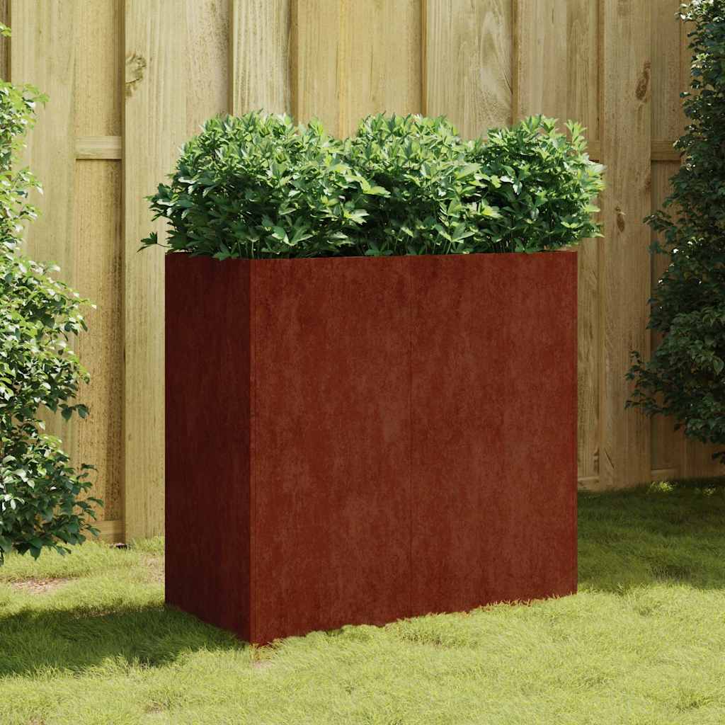 Taimekast, 80 x 40 x 80 cm, Corten teras