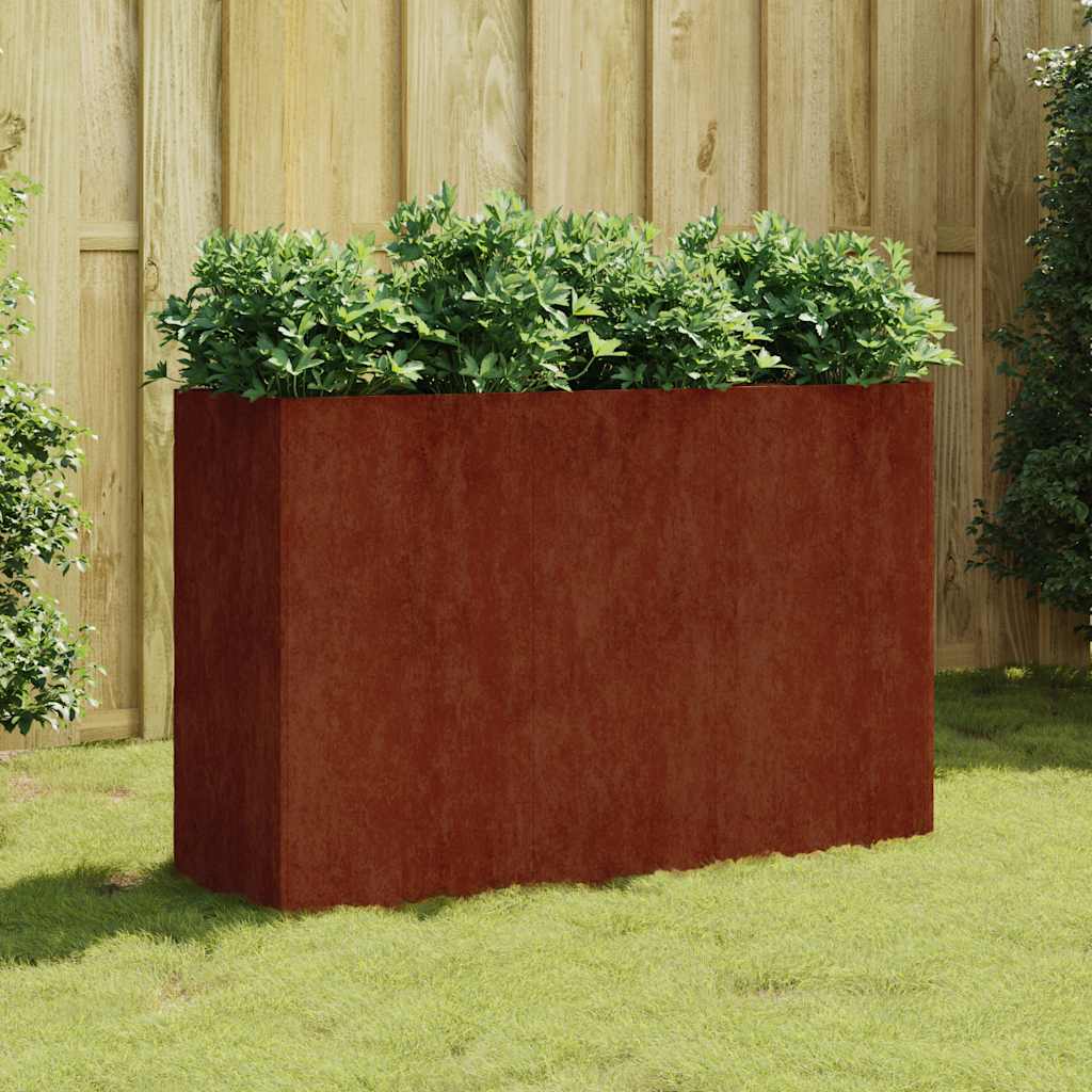 Taimekast, 120 x 40 x 80 cm, Corten-teras