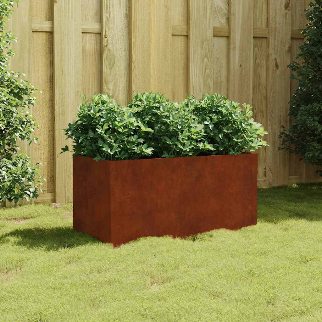 Taimekast, 80 x 40 x 40 cm, Corten teras