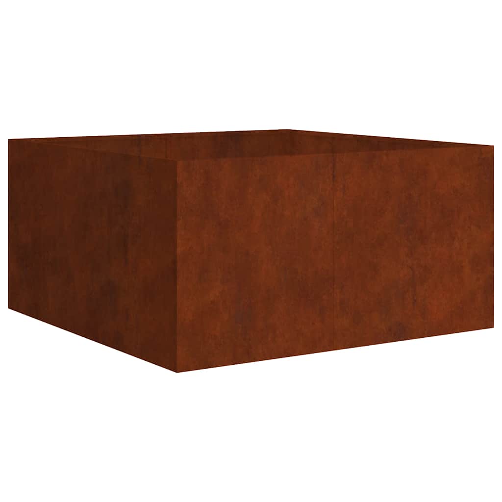 Taimekast, 80 x 80 x 40 cm, Corten teras