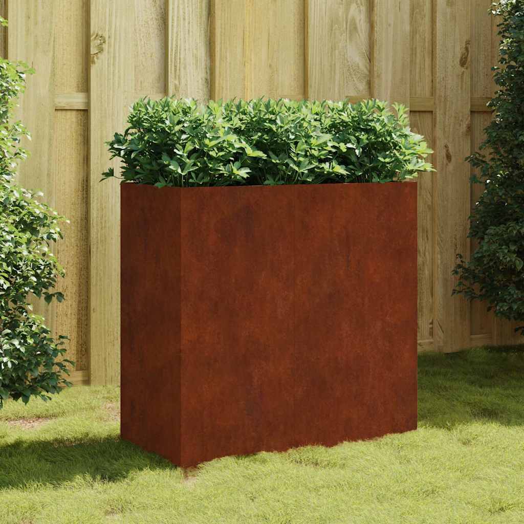 Taimekast, 40 x 80 x 80 cm, Corten teras