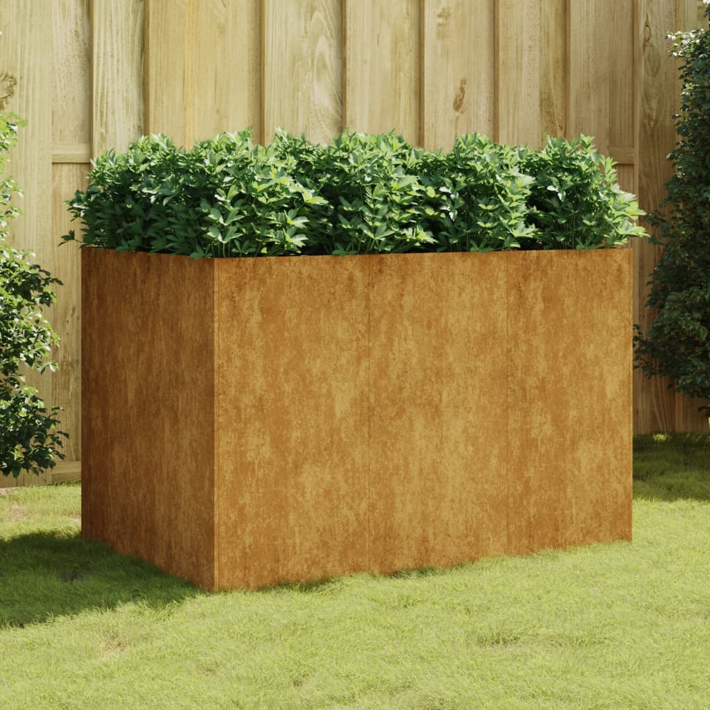 Taimekast, 120 x 80 x 80 cm, Corten-teras