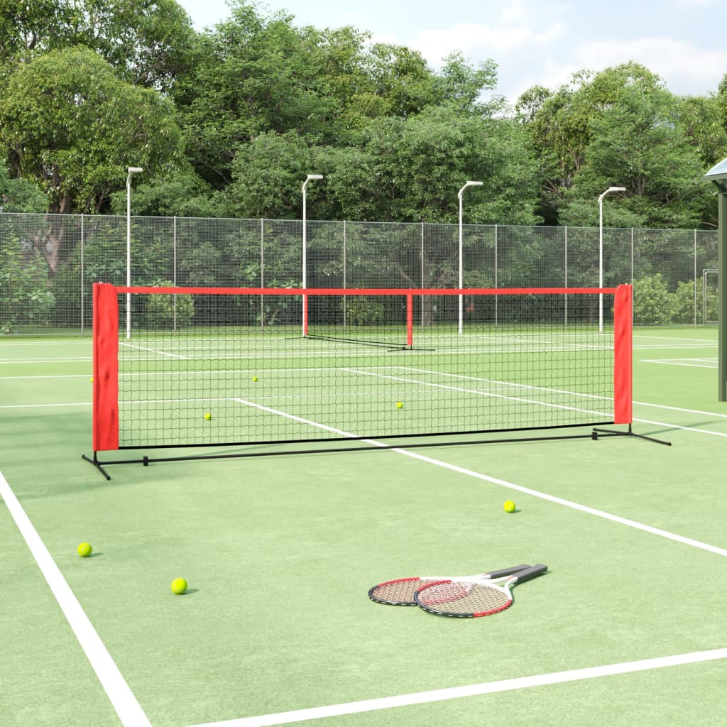 Tennisevõrk, must ja punane, 300x100x87 cm, polüester