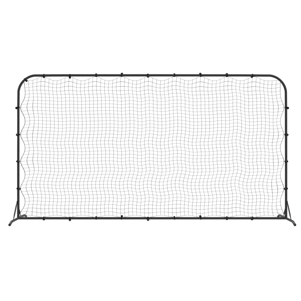 Jalgpalli tagasilöögivõrk, must, 366 x 90 x 183 cm, HDPE