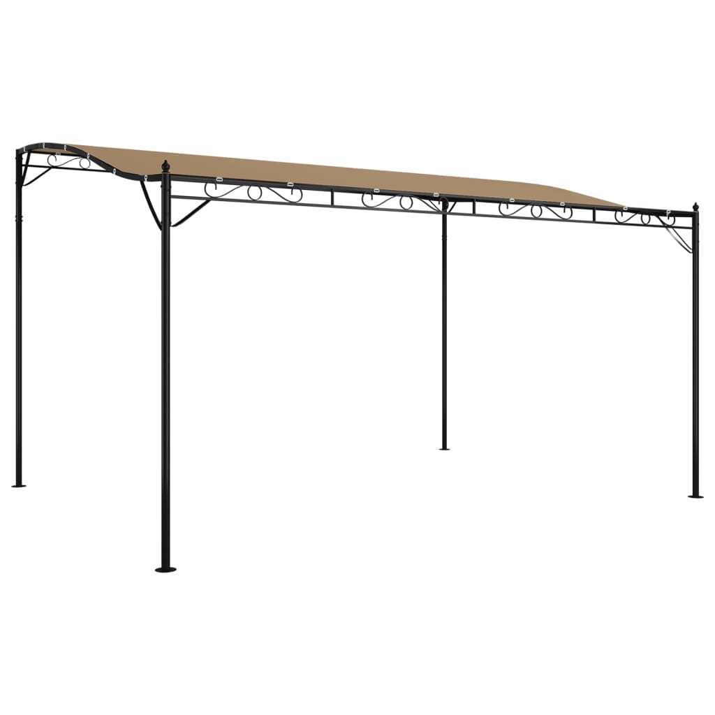 Varjualune, pruunikashall, 4x3 m, 180 g/m², kangas ja teras