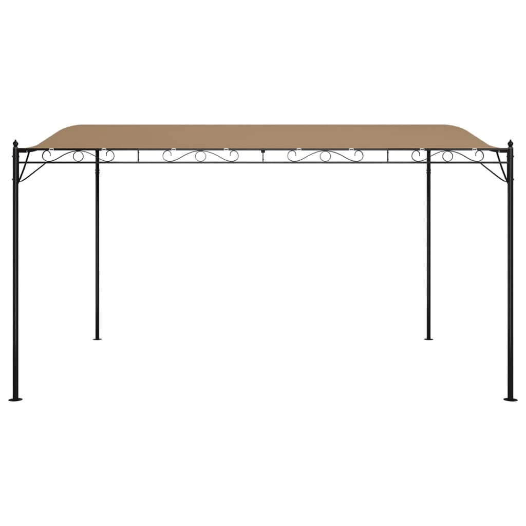 Varjualune, pruunikashall, 4x3 m, 180 g/m², kangas ja teras