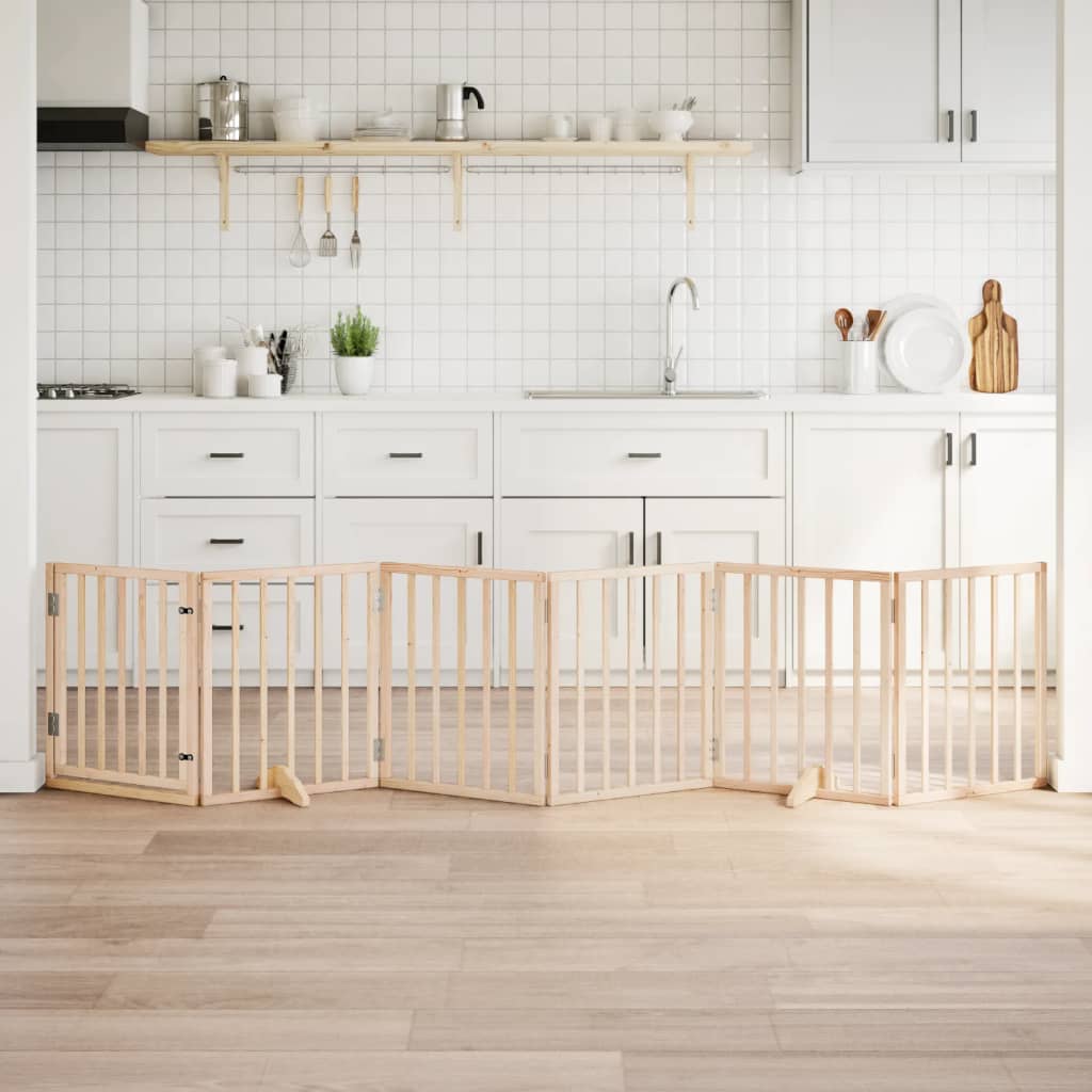 Koeravärav uksega, kokkupandav, 6 paneeli, 300 cm, paplipuit