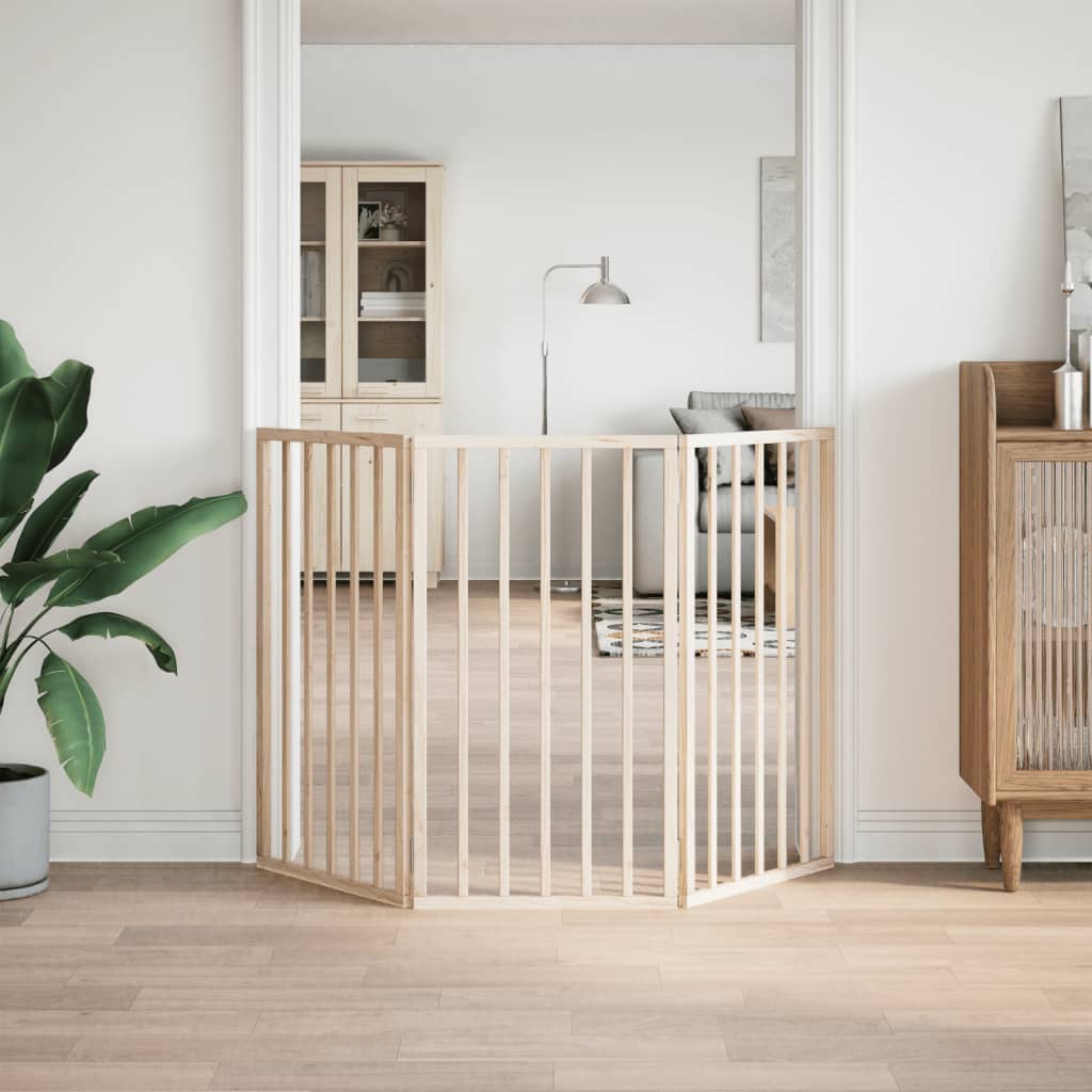 Kokkupandav koeravärav, 3 paneeli, 150 cm, paplipuit