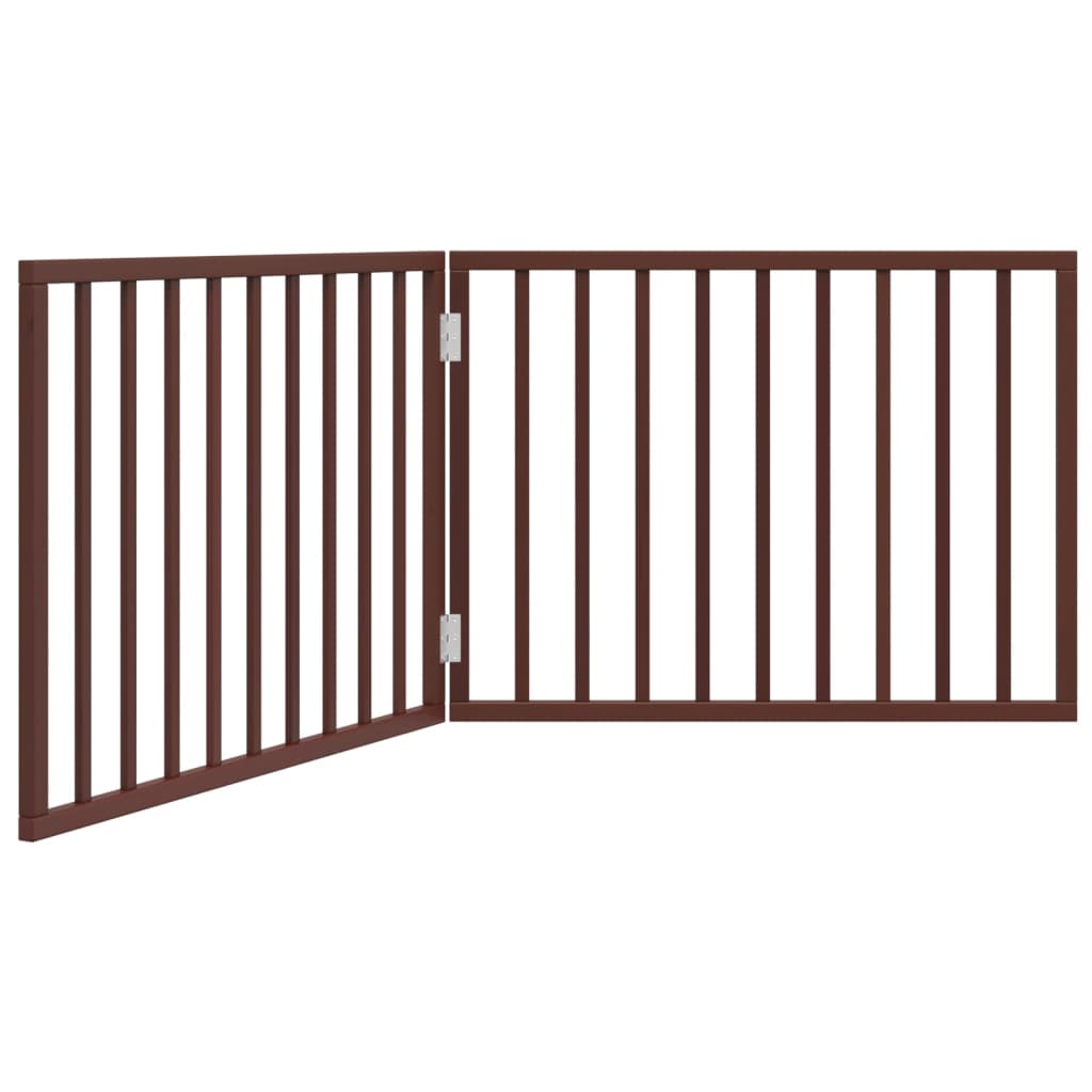 Kokkupandav koeravärav, 2 paneeli, pruun, 160 cm, paplipuit