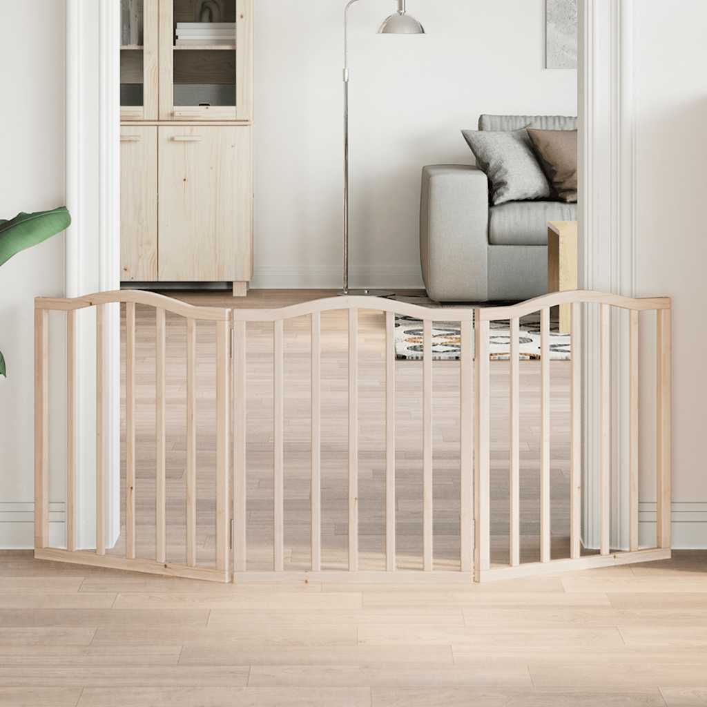 Kokkupandav koeravärav, 3 paneeli, 150 cm, paplipuit