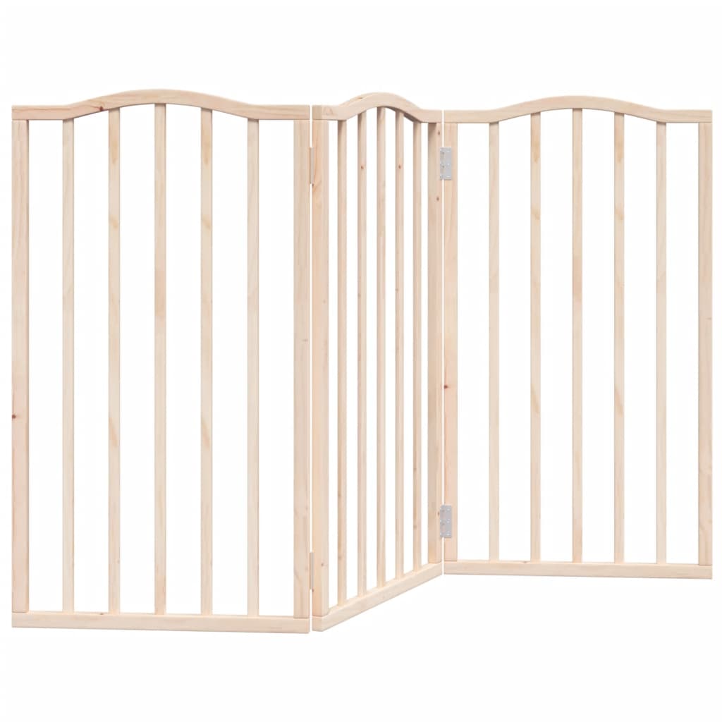 Kokkupandav koeravärav, 3 paneeli, 150 cm, paplipuit