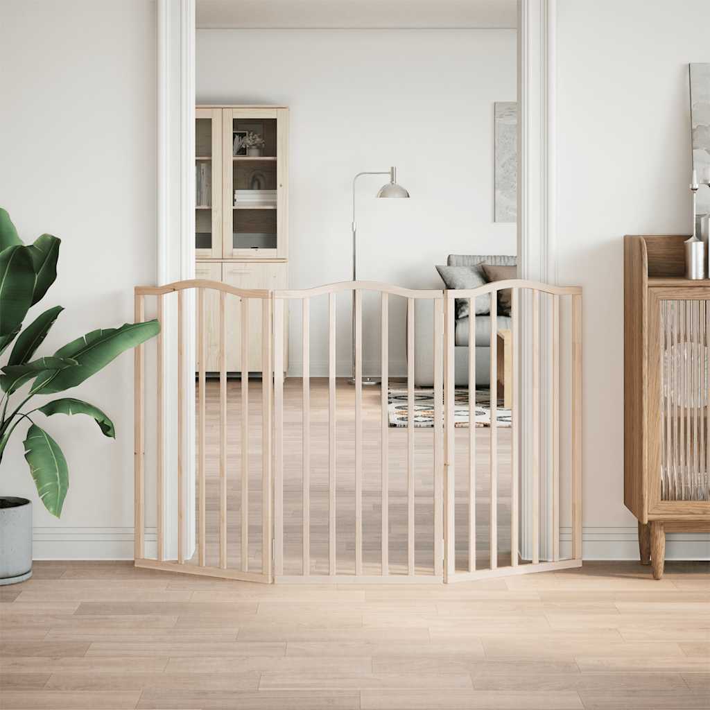 Kokkupandav koeravärav, 3 paneeli, 150 cm, paplipuit