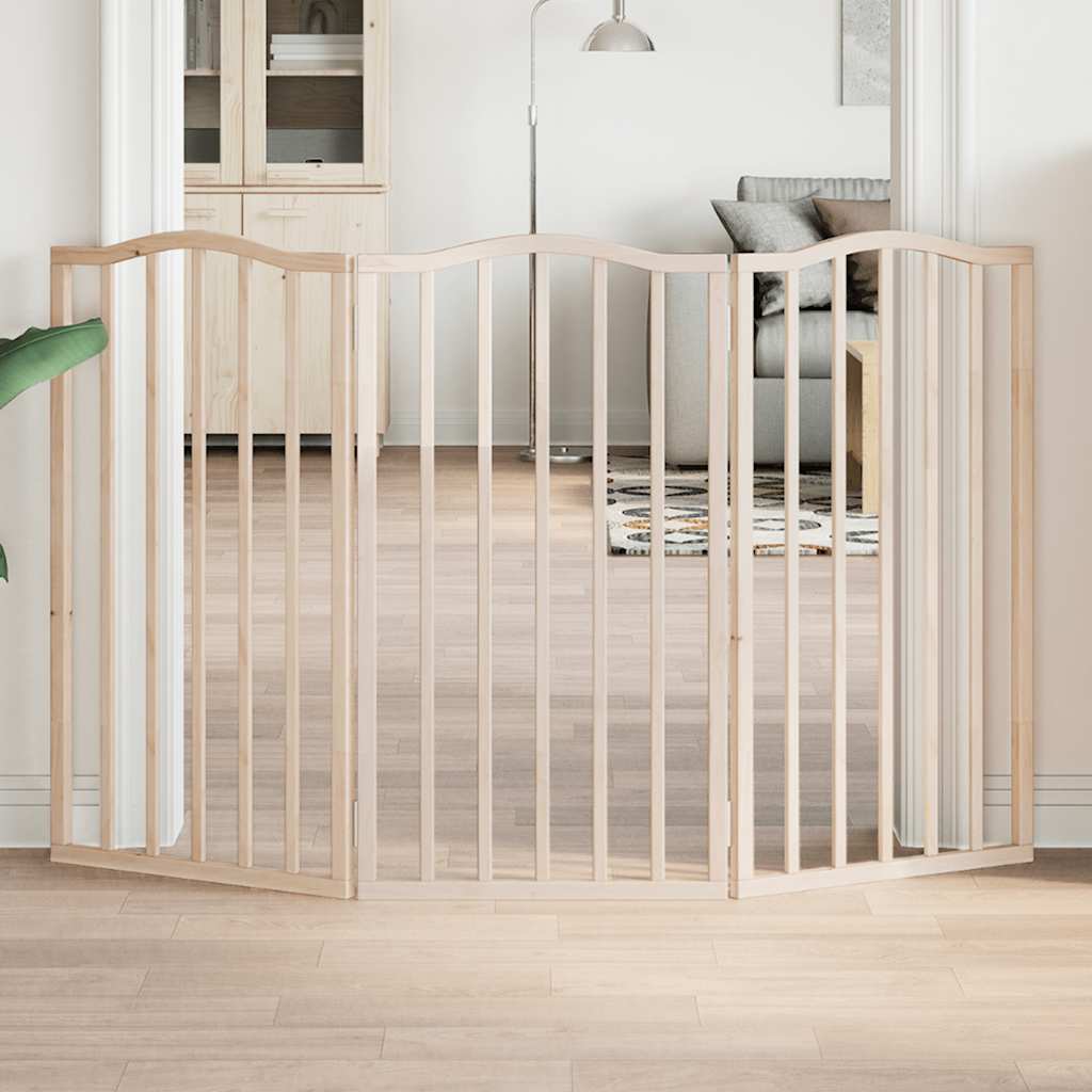 Kokkupandav koeravärav, 3 paneeli, 150 cm, paplipuit