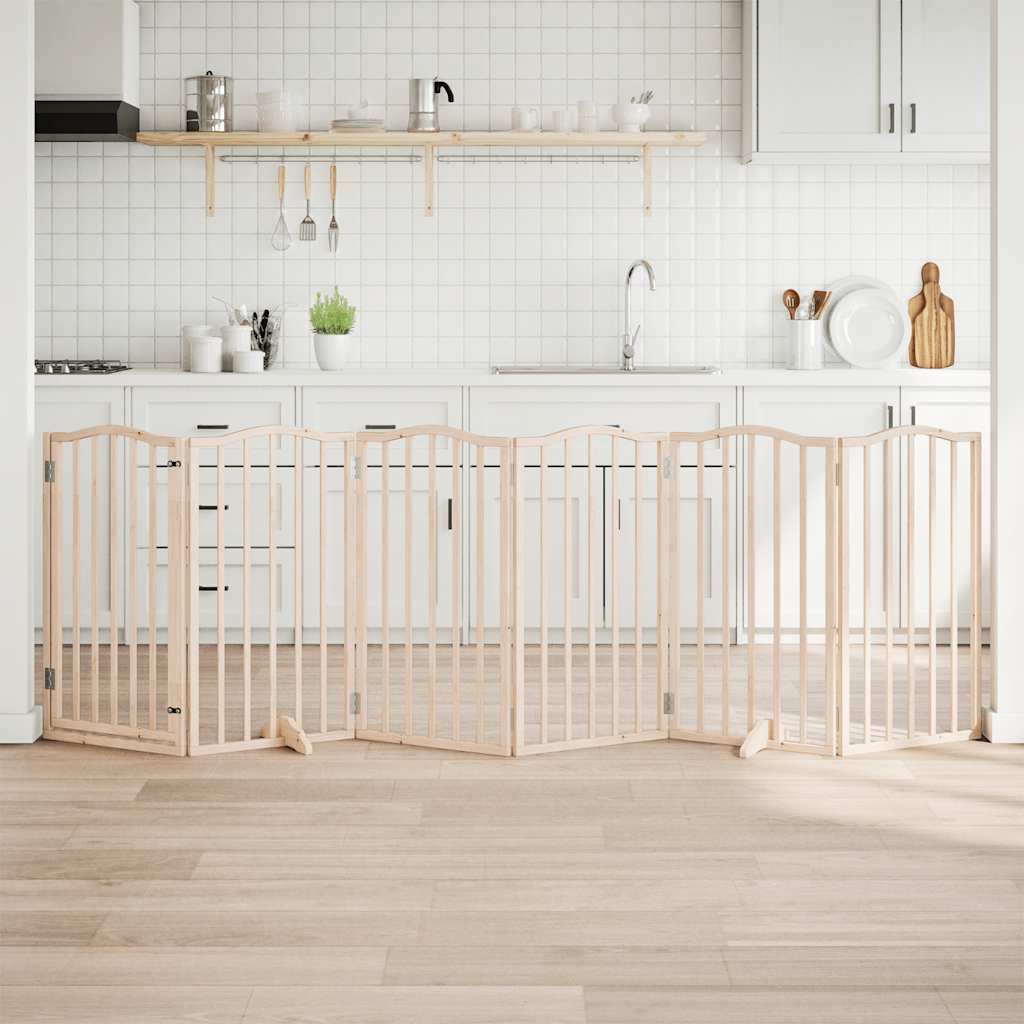 Koeravärav uksega, kokkupandav, 6 paneeli, 300 cm, paplipuit