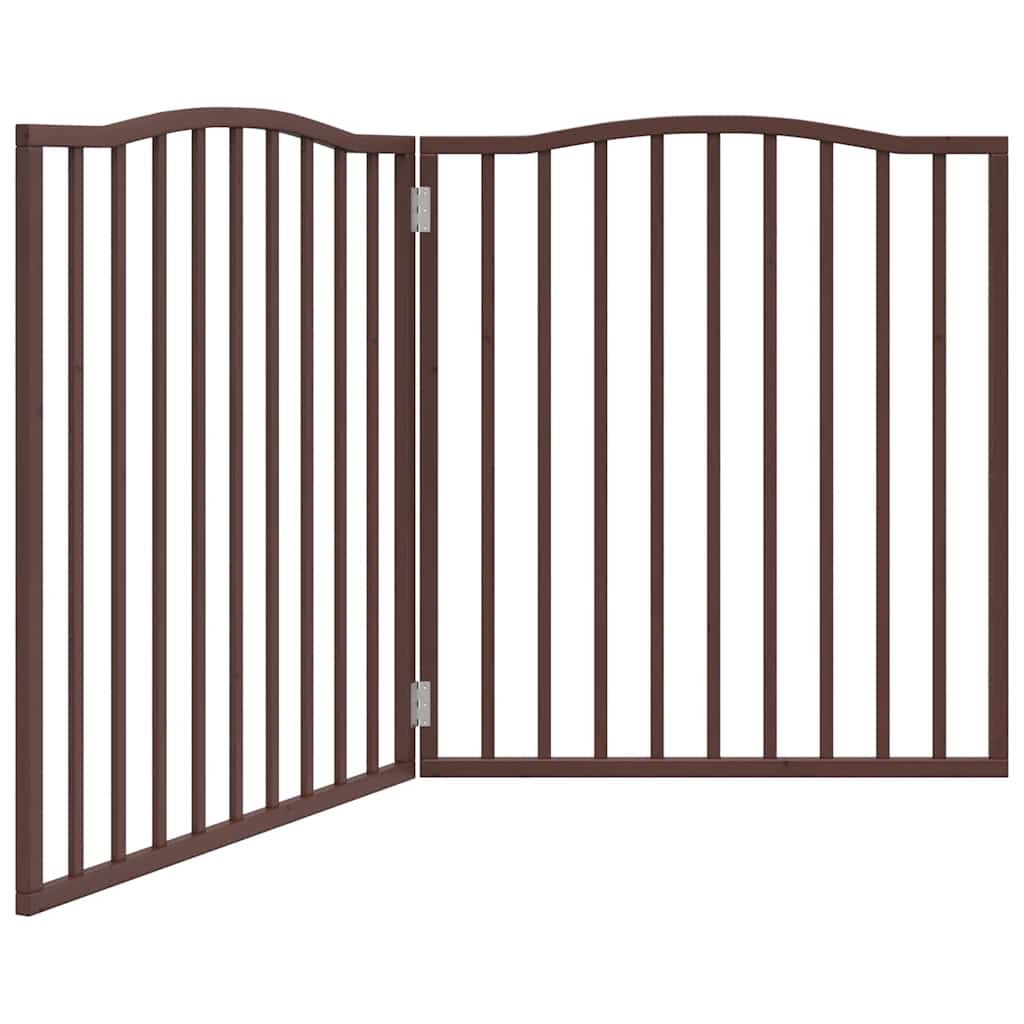 Kokkupandav koeravärav, 2 paneeli, pruun tamm, 160cm, paplipuit