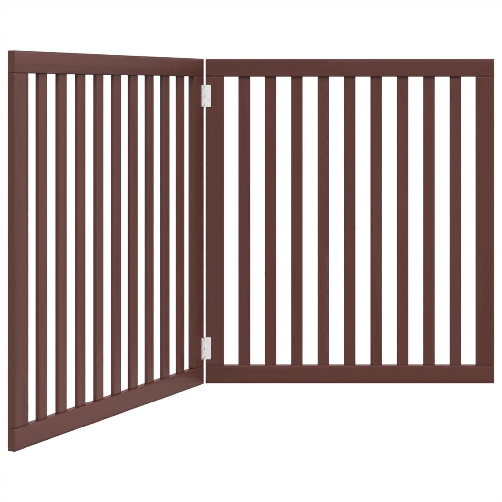 Kokkupandav koeravärav, 2 paneeli, pruun, 160 cm, paplipuit