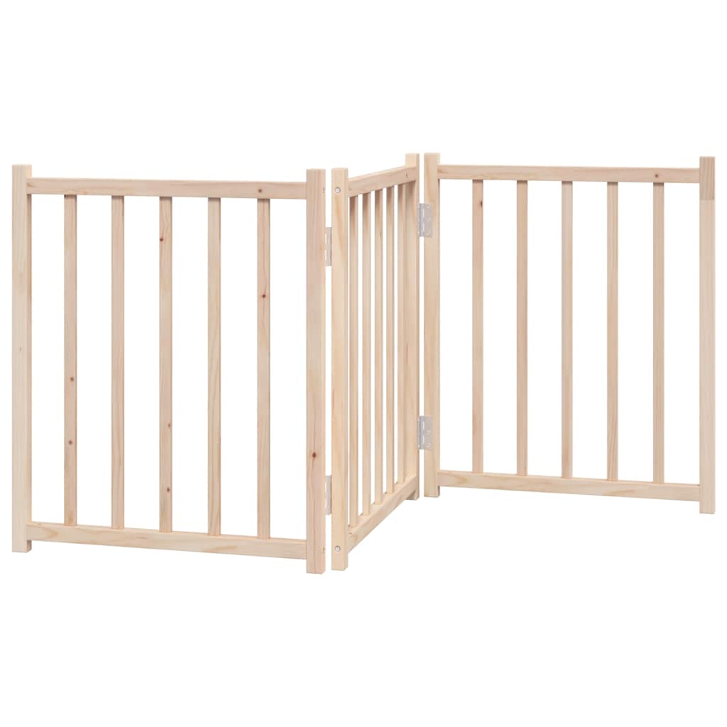 Kokkupandav koeravärav, 3 paneeli, 150 cm, nulupuit