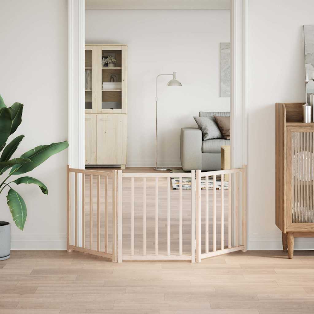 Kokkupandav koeravärav, 3 paneeli, 150 cm, nulupuit