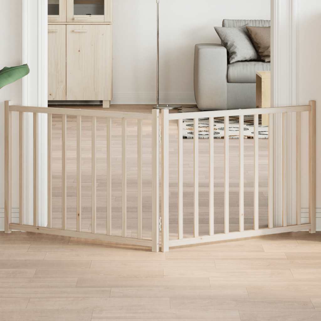 Kokkupandav koeravärav, 2 paneeli, 160 cm, nulupuit