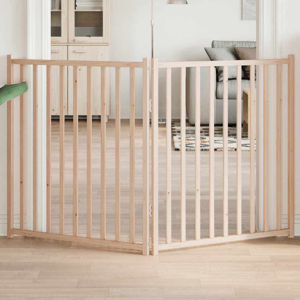 Kokkupandav koeravärav, 2 paneeli, 160 cm, nulupuit