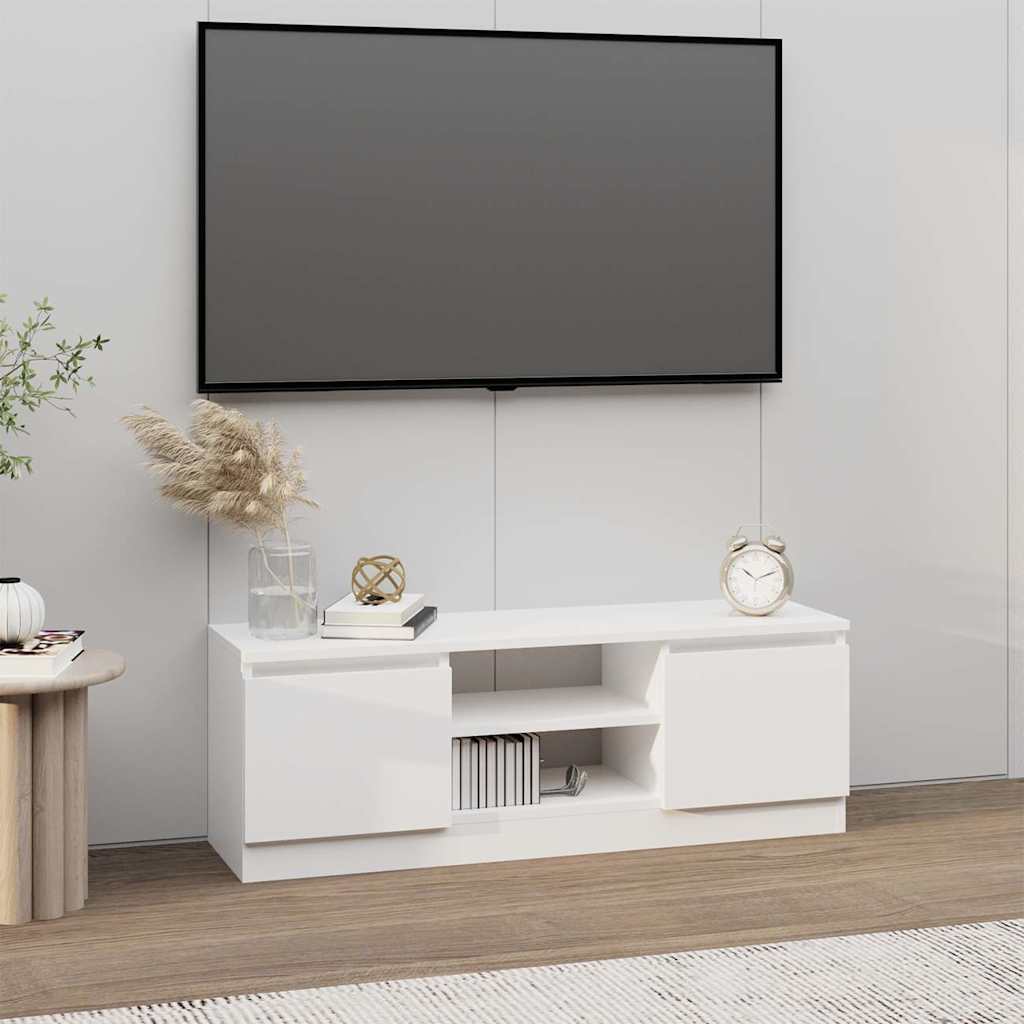 Uksega telerikapp, valge, 102 x 30 x 36 cm