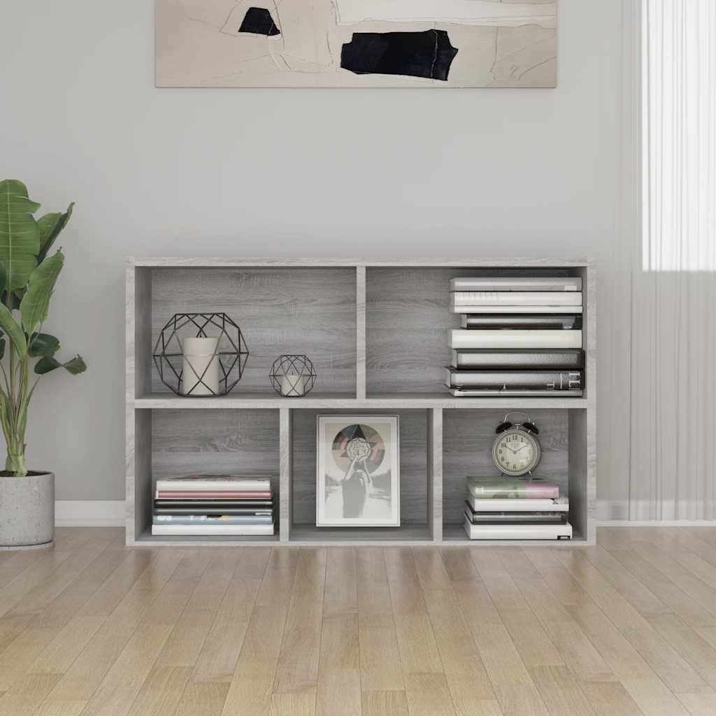 Raamatukapp/puhvetkapp, hall Sonoma tamm, 50x25x80 cm tehispuit
