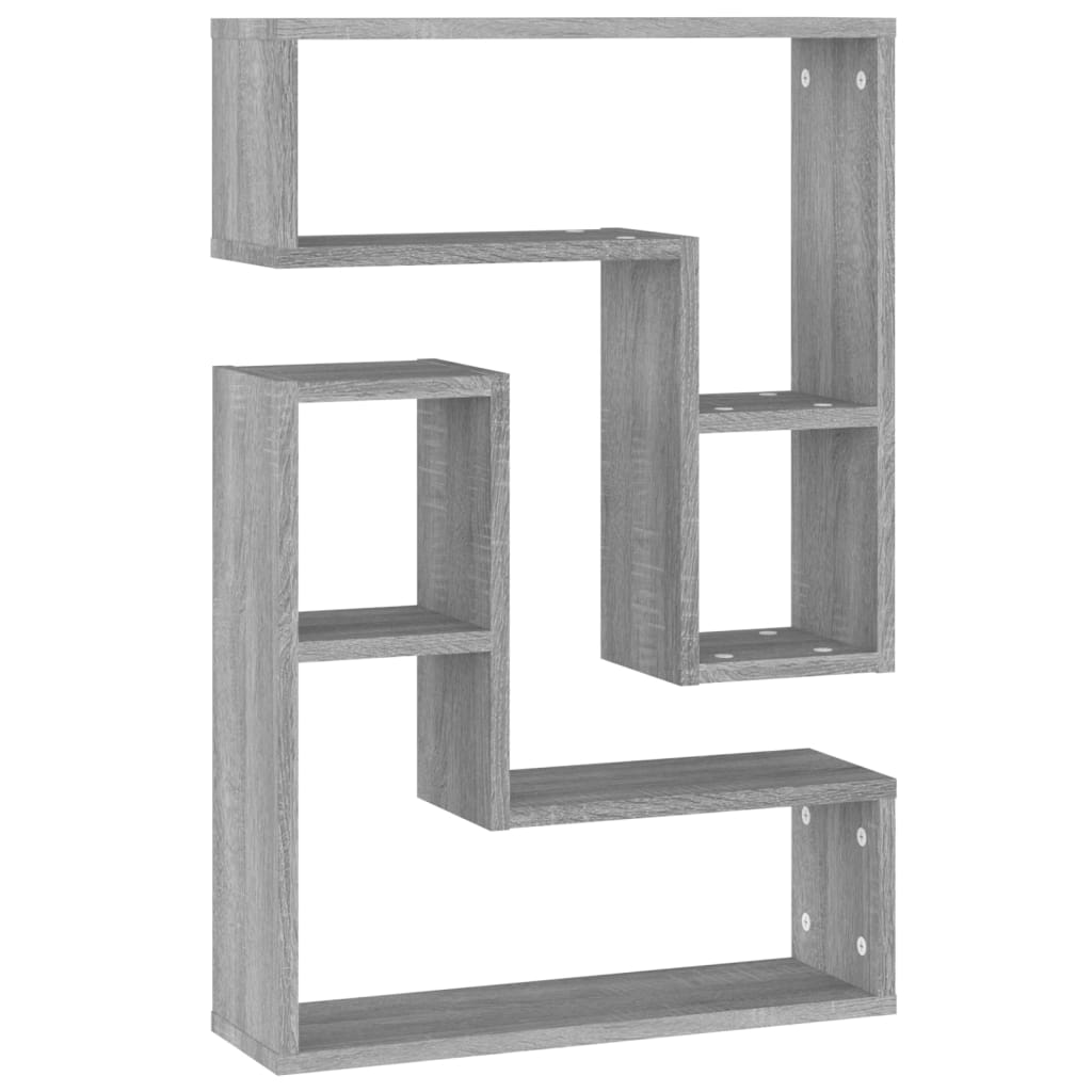 Seinariiulid 2 tk, hall Sonoma tamm, 50 x 15 x 50 cm, tehispuit