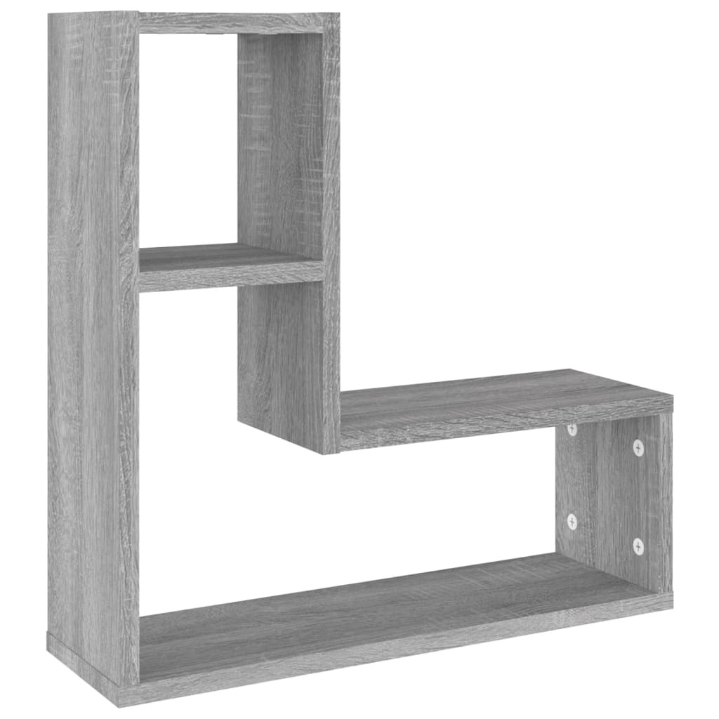 Seinariiulid 2 tk, hall Sonoma tamm, 50 x 15 x 50 cm, tehispuit