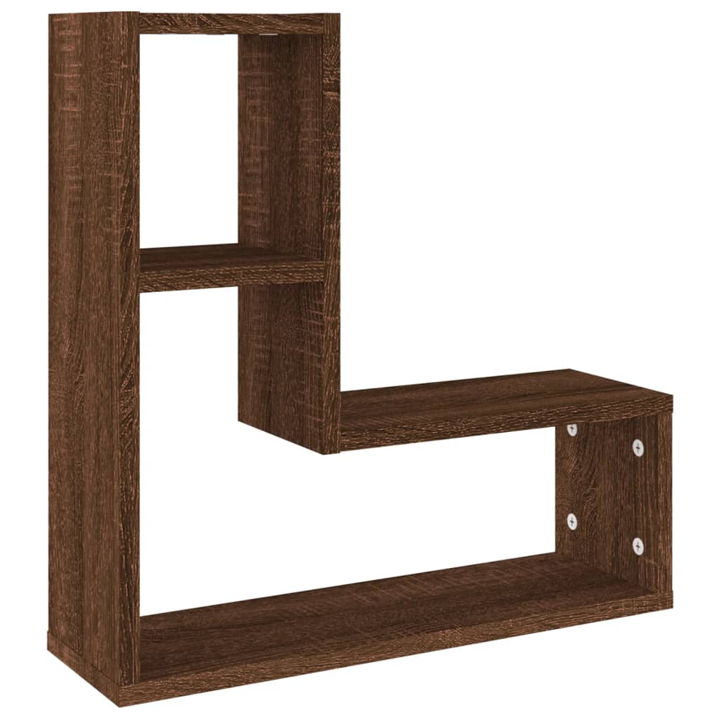 Seinariiulid 2 tk, pruun tamm, 50 x 15 x 50 cm, tehispuit