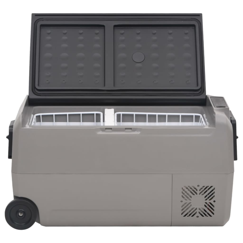 Rataste ja adapteriga jahutuskast, must ja hall, 36 l, PP & PE