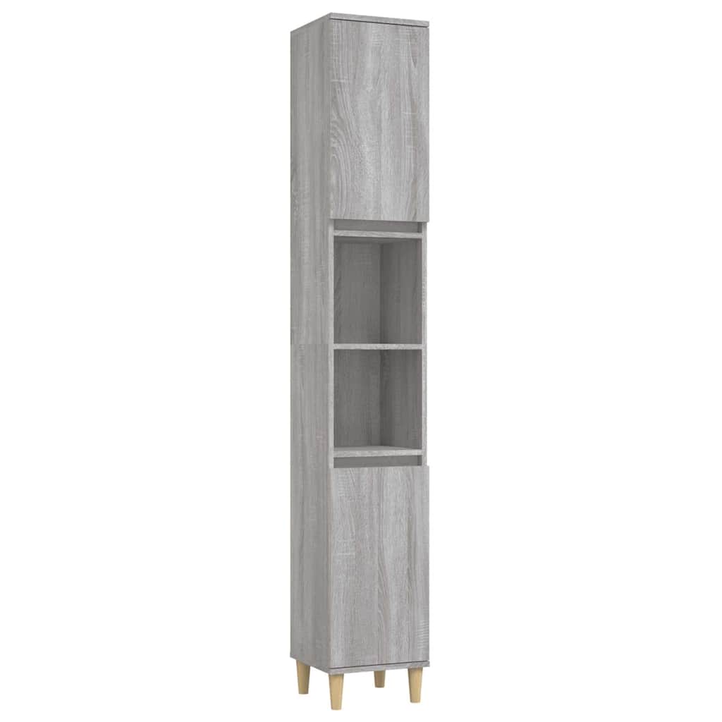 Vannitoakapp, hall Sonoma tamm, 30 x 30 x 190 cm, tehispuit