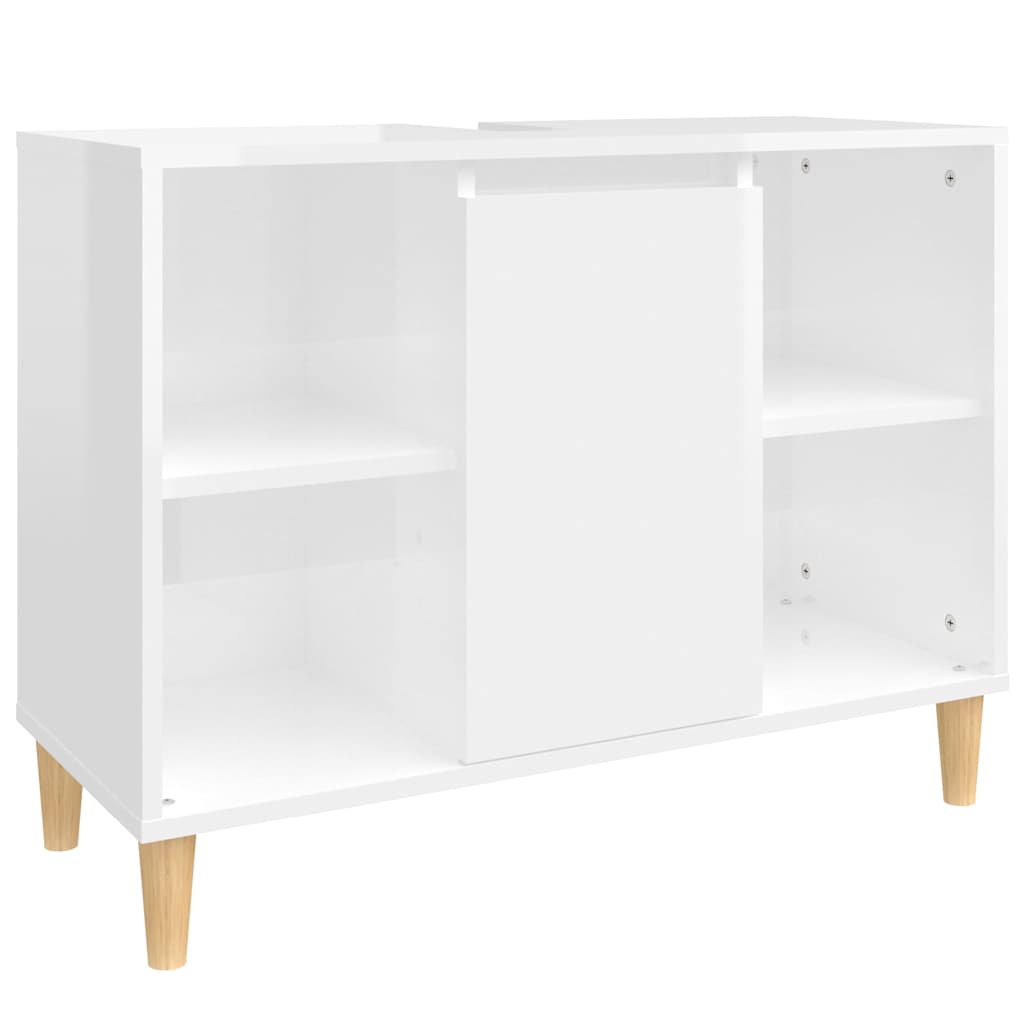 Valamukapp, kõrgläikega valge, 80 x 33 x 60 cm, tehispuit