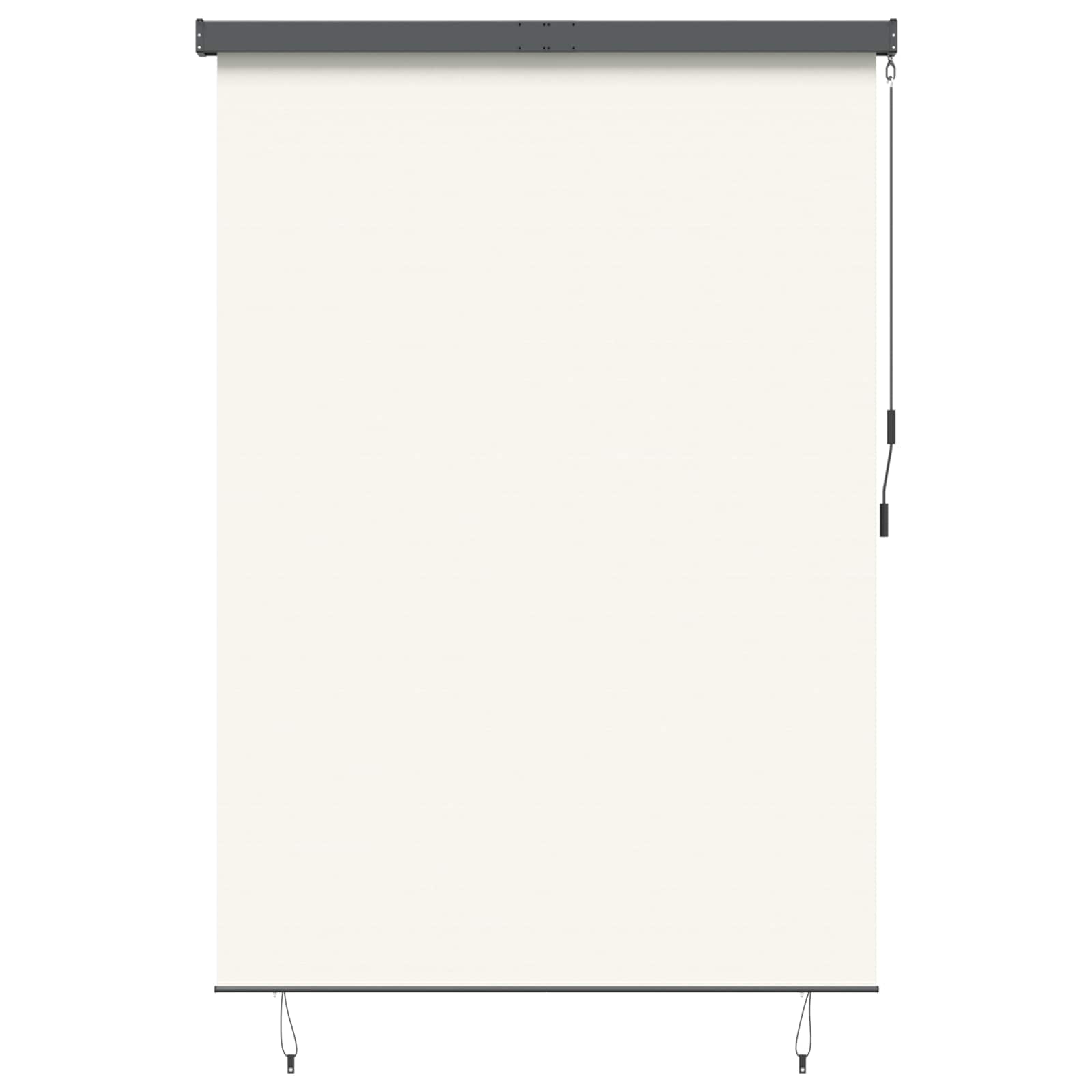 Rulookardin Kreemjas 180 x 250 cm Kangas ja Alumiinium
