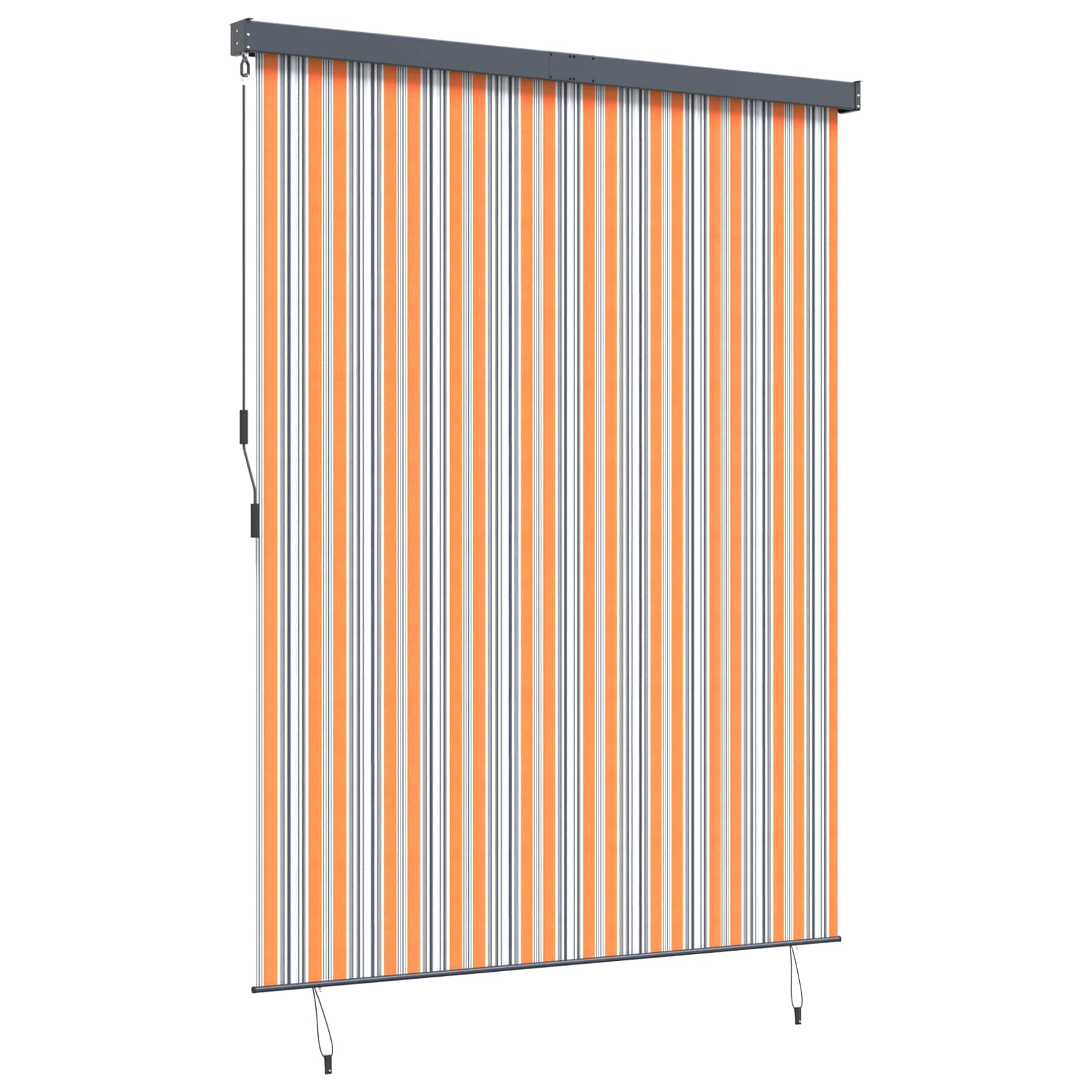 Rulookardin Kollane ja Sinine 200 x 250 cm Kangas ja Alumiinium