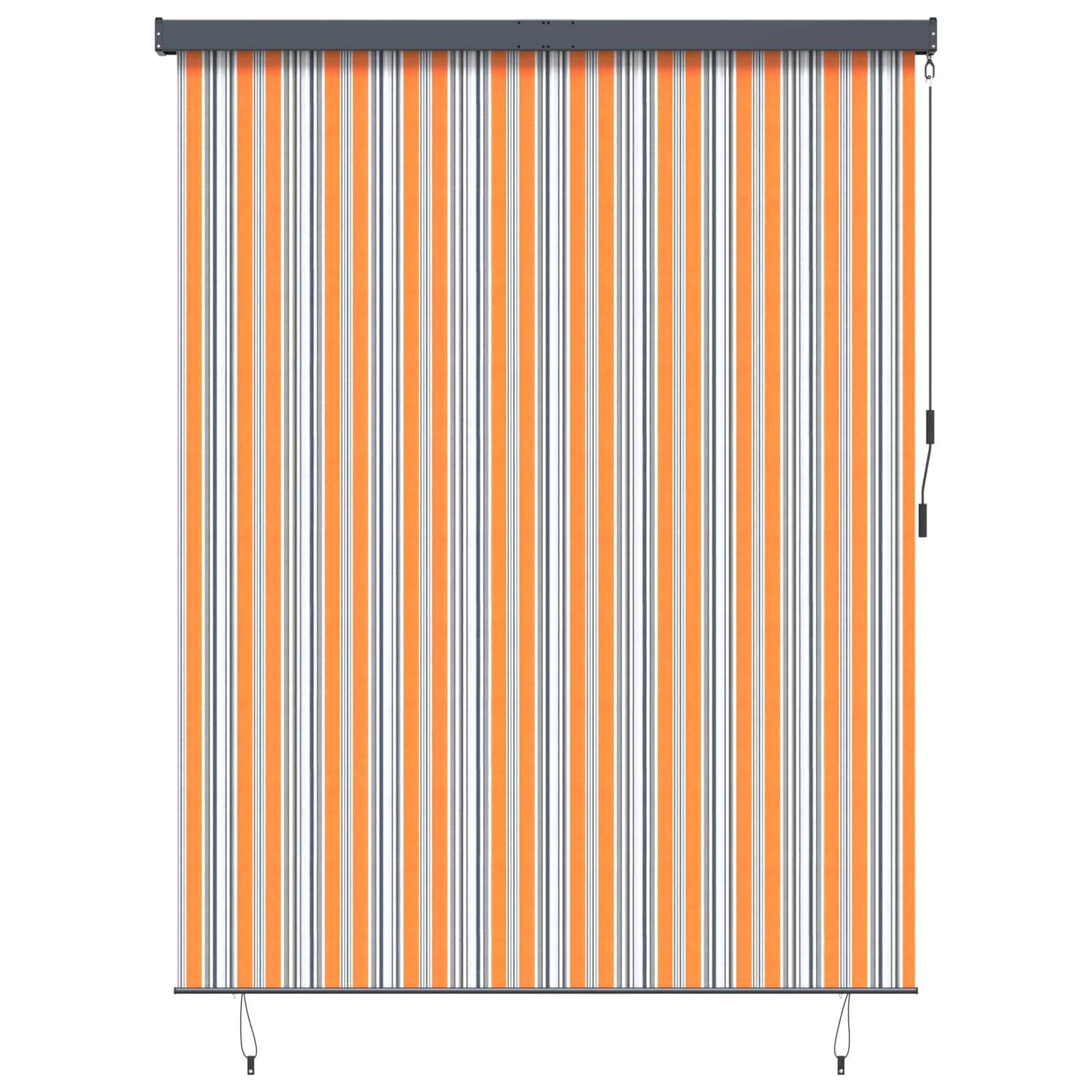 Rulookardin Kollane ja Sinine 220 x 250 cm Kangas ja Alumiinium