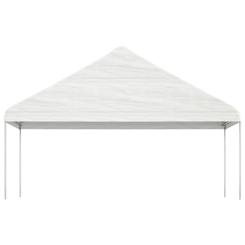 Katusega varjualune, valge, 8,92 x 5,88 x 3,75 m, polüetüleen