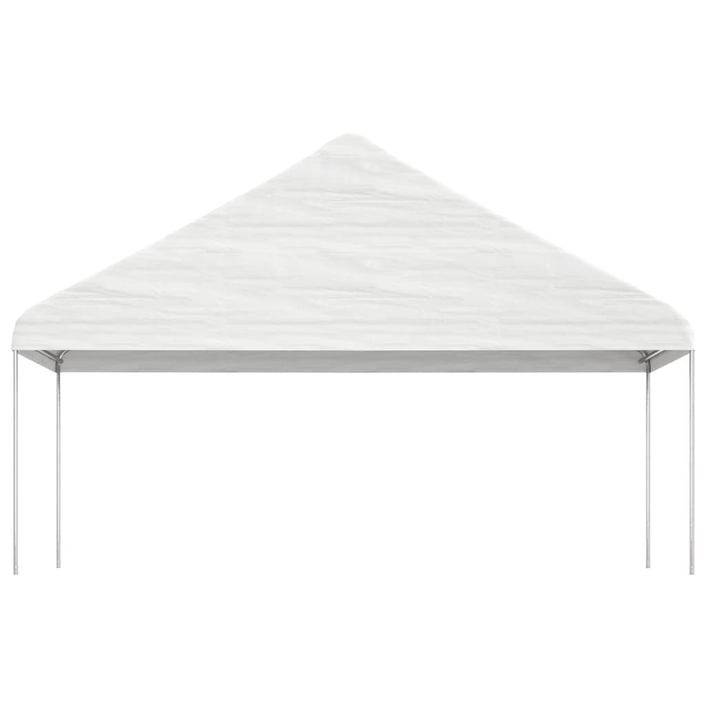 Katusega varjualune, valge, 11,15 x 5,88 x 3,75 m, polüetüleen