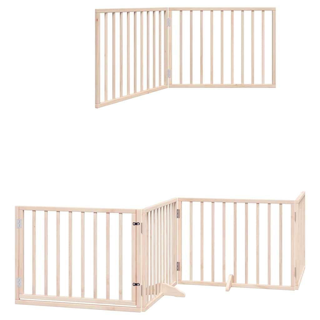 Kokkupandav koeravärav uksega, 10 paneeli, 800 cm, paplipuit
