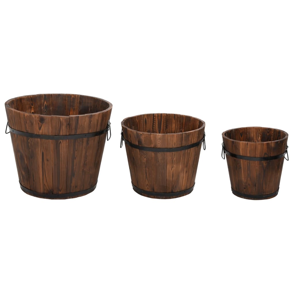 3-osaline puidust taimeämbrite komplekt, nulupuit