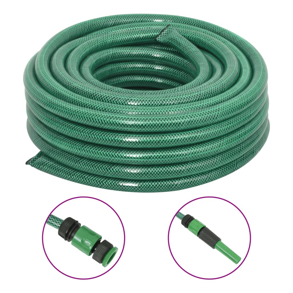 Aiavoolik koos kinnituskomplektiga, roheline, 0,75" 50 m PVC