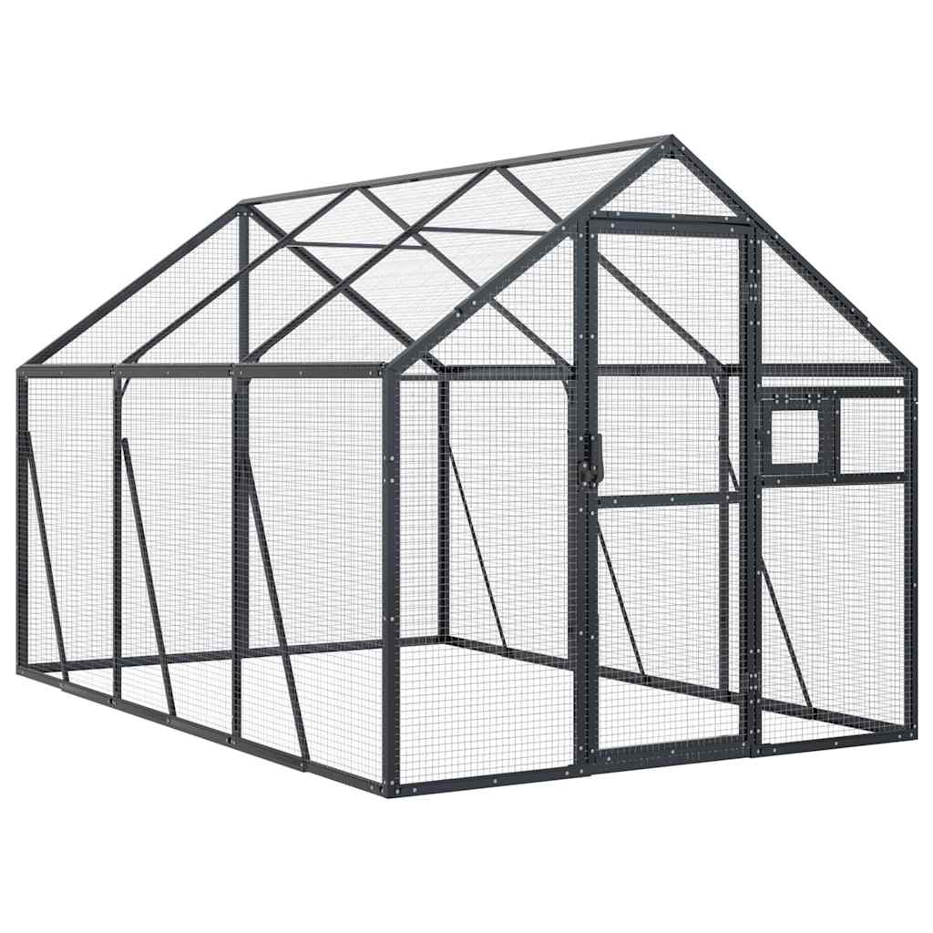 Linnumaja, antratsiit, 1,79x3x1,85 m alumiinium