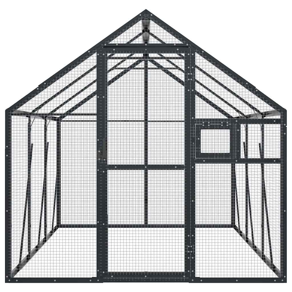 Linnumaja, antratsiit, 1,79x3x1,85 m alumiinium