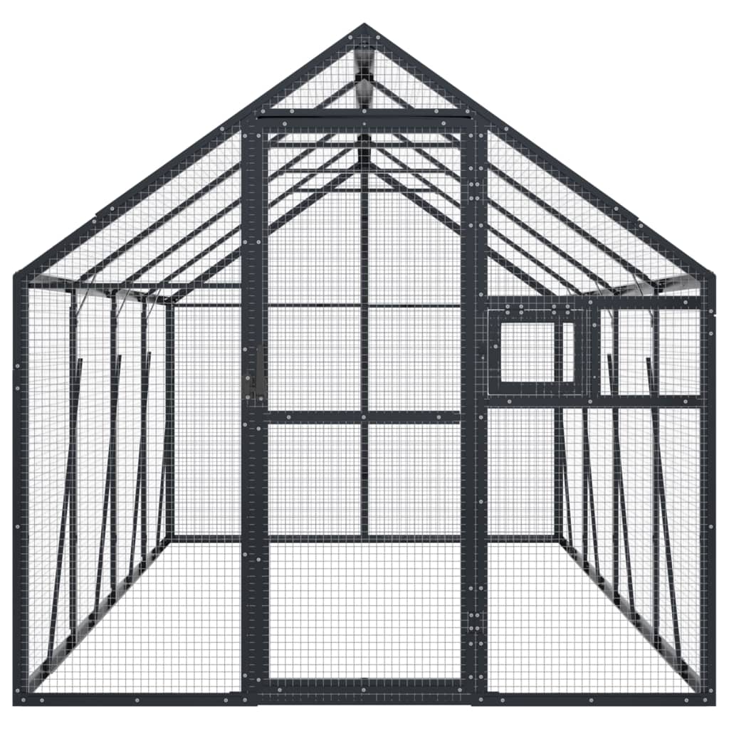 Linnumaja, antratsiit, 1,79x4x1,85 m alumiinium